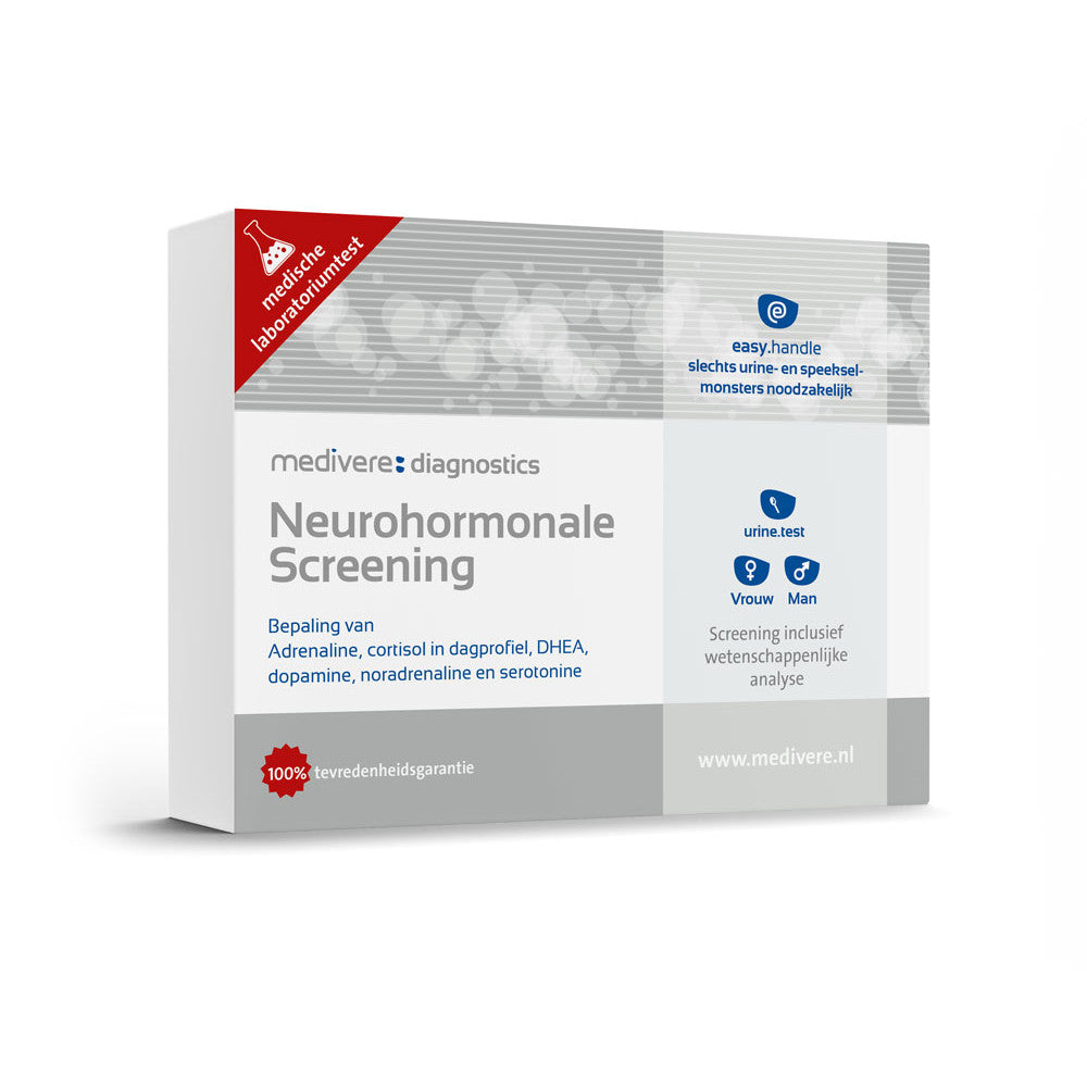 Neurohormonale Screening Zelftest van Medivere – speeksel- en urinetest