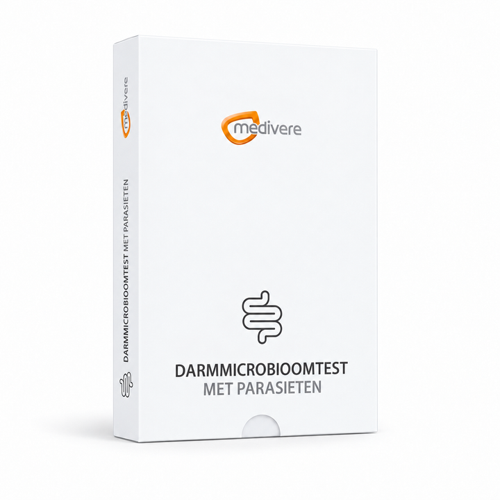Darmmicrobioom test + parasieten-PCR – ontlastingstest: nieuwe Nederlandse Medivere-verpakking