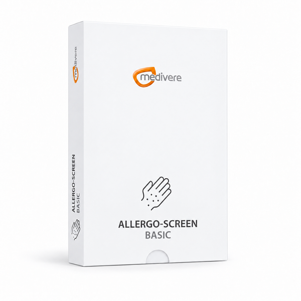 Allergo-Screen - Zelftest Voedselallergie en Voedselintolerantietest Basic: nieuwe Nederlandse Medivere-verpakking