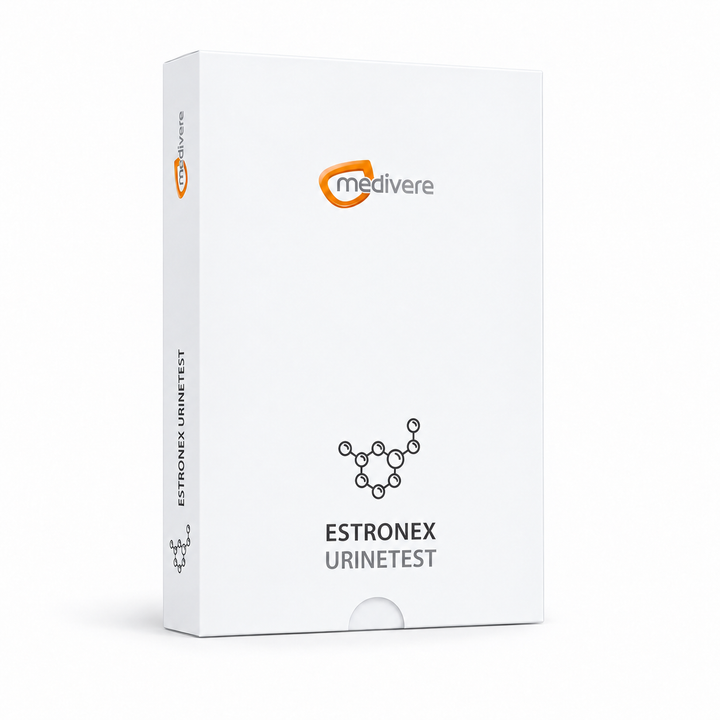 Estronex Urinetest: nieuwe Nederlandse Medivere-verpakking